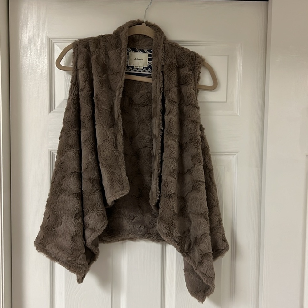 Anthropologie - Elevenses Pelage Faux Fur Cardi Vest